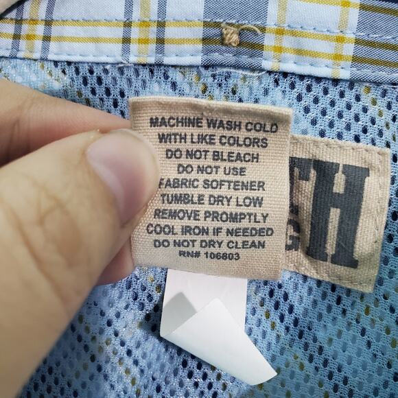 Duluth Trading Co. Men's Armachillo Short Sleeve Pattern Shirt Size Large Tall - Picture 4 of 5